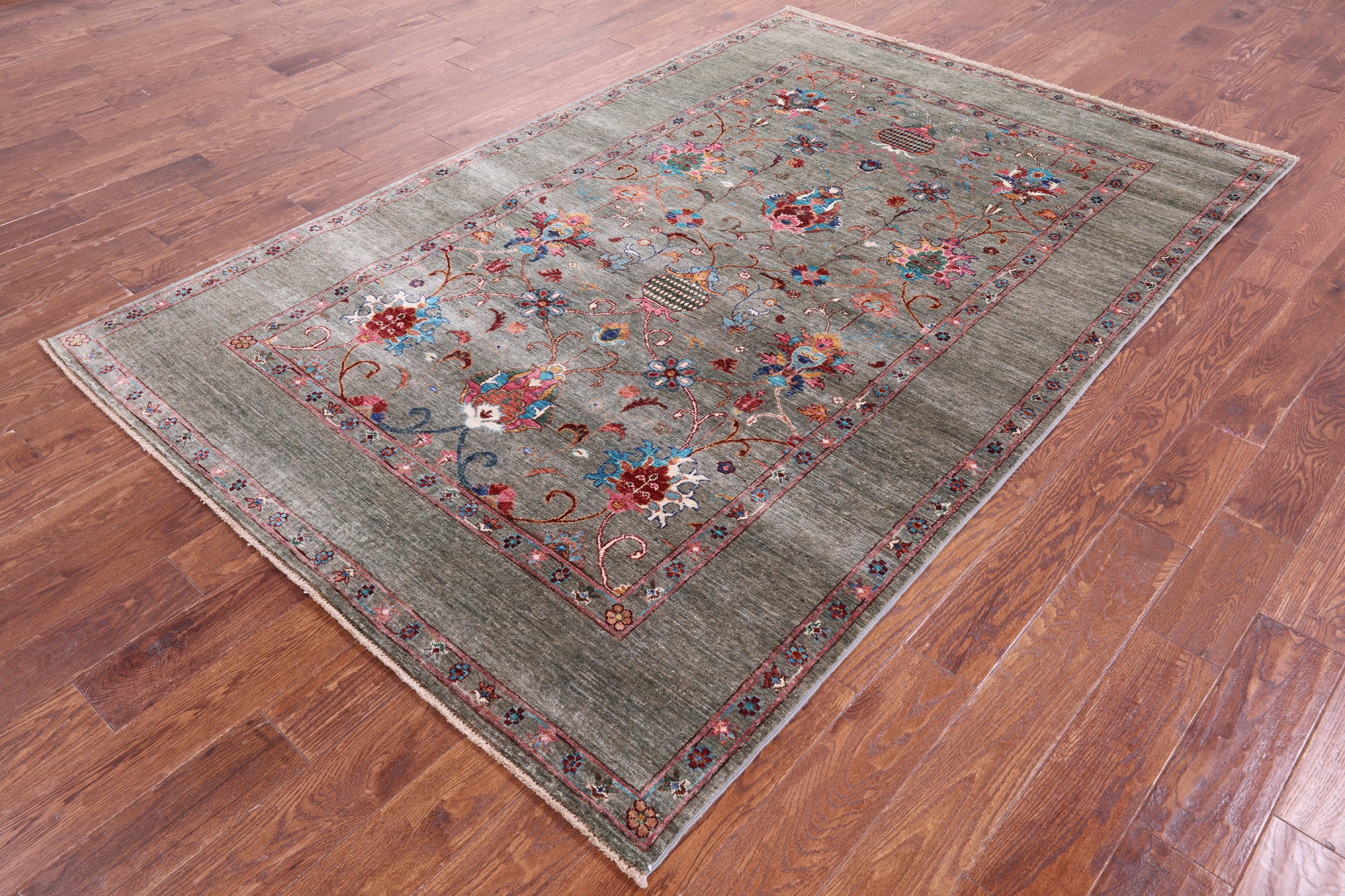 Peshawar Handmade Wool Rug - 5' 7" X 8' 5" - Golden Nile