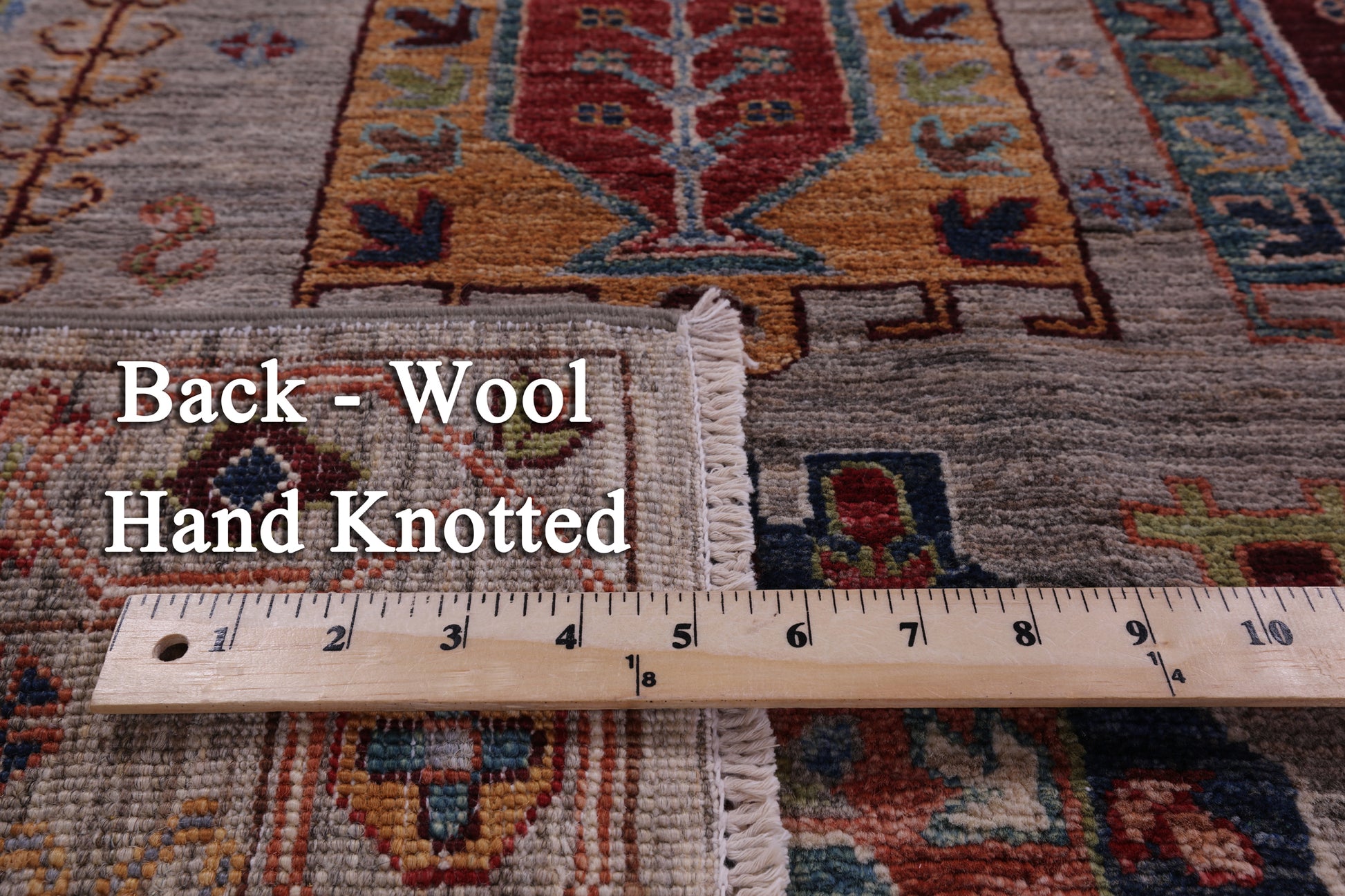 Turkmen Ersari Hand Knotted Wool Rug - 5' 7" X 8' 1" - Golden Nile