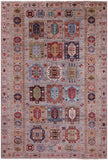Turkmen Ersari Hand Knotted Wool Rug - 5' 7" X 8' 1" - Golden Nile