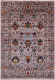 Peshawar Handmade Wool Rug - 4' 10" X 6' 9" - Golden Nile