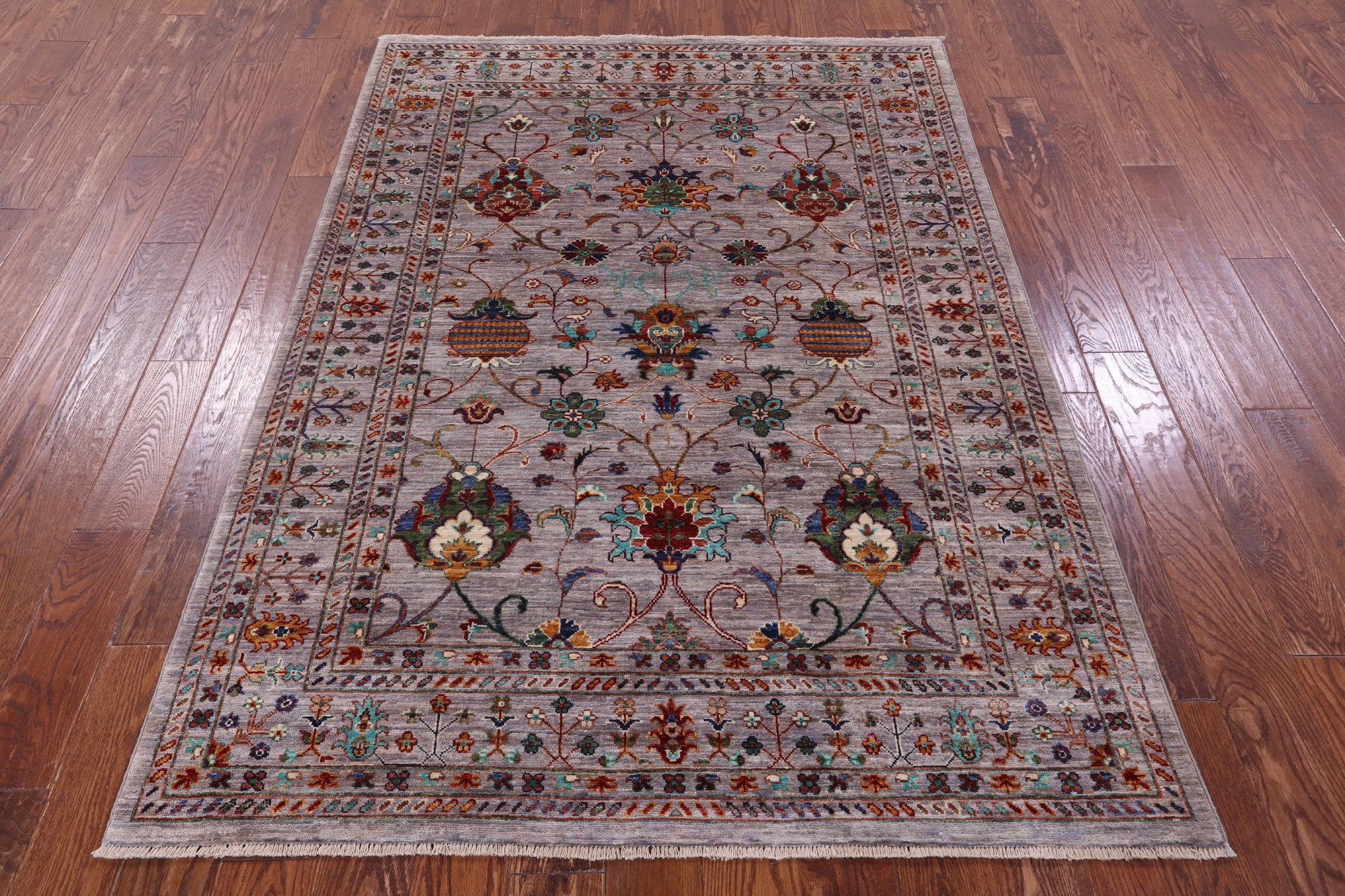 Peshawar Handmade Wool Rug - 4' 10" X 6' 9" - Golden Nile