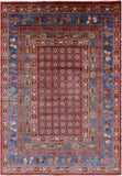 Antiqued Pazyryk Historical Design Hand Knotted Wool Rug - 6' 7" X 9' 8" - Golden Nile