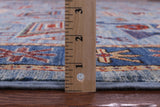 Blue Persian Fine Serapi Hand Knotted Wool Rug - 9' 10" X 14' 1" - Golden Nile