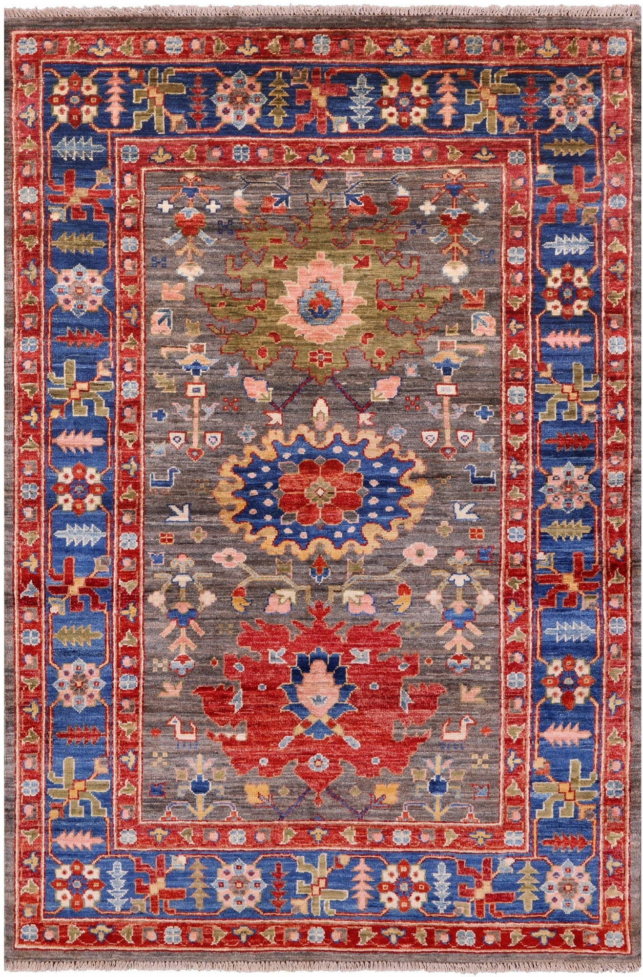 Persian Fine Serapi Hand Knotted Wool Rug - 3' 11" X 5' 11" - Golden Nile