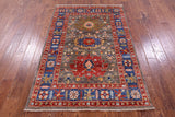 Persian Fine Serapi Hand Knotted Wool Rug - 3' 11" X 5' 11" - Golden Nile