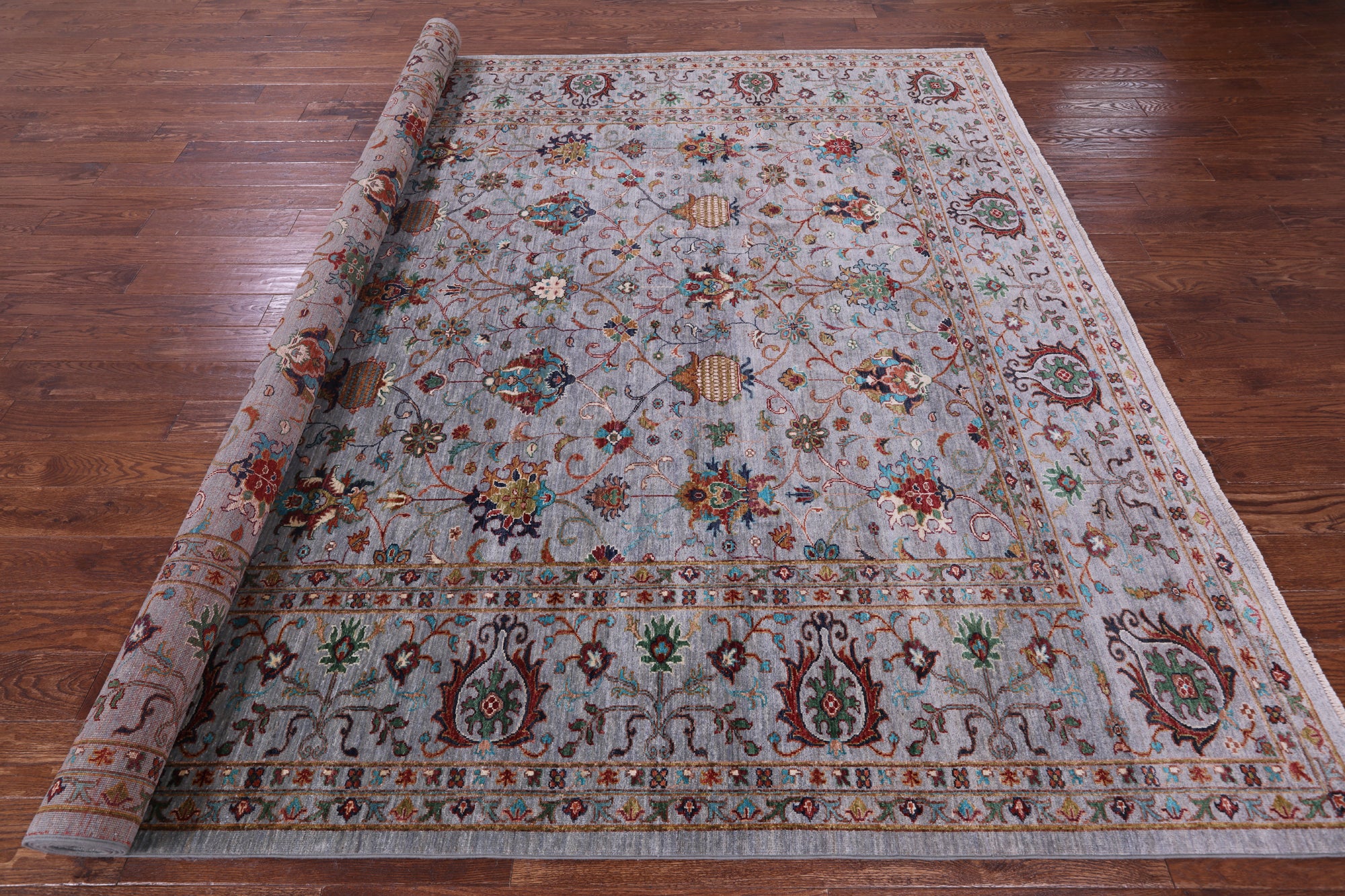 Peshawar Hand Knotted Wool Rug - 8' 10" X 11' 9" - Golden Nile