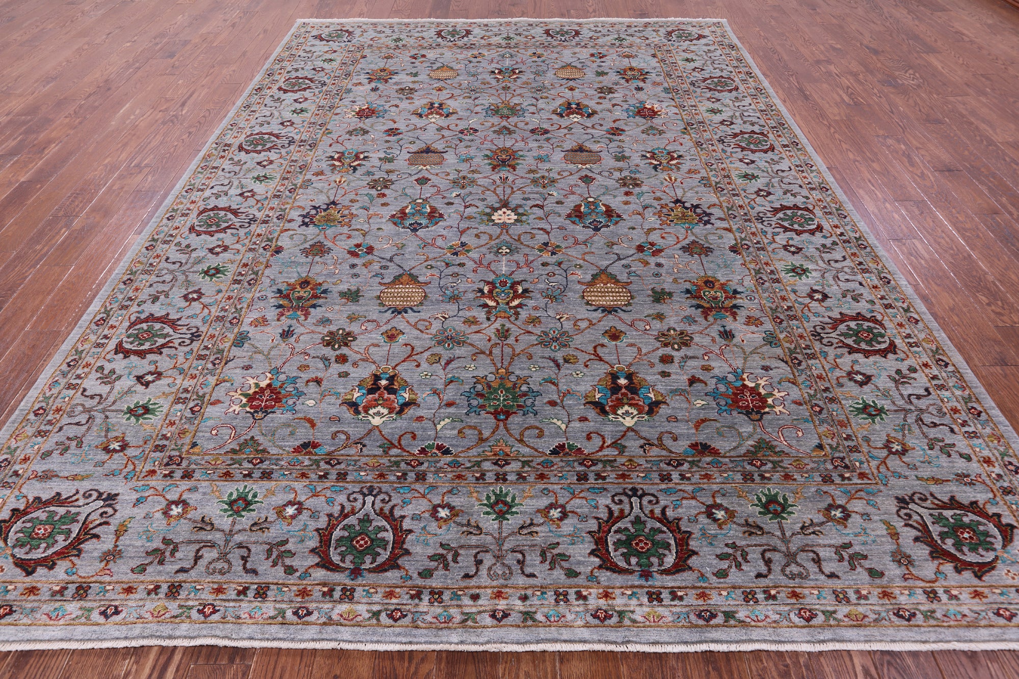 Peshawar Hand Knotted Wool Rug - 8' 10" X 11' 9" - Golden Nile