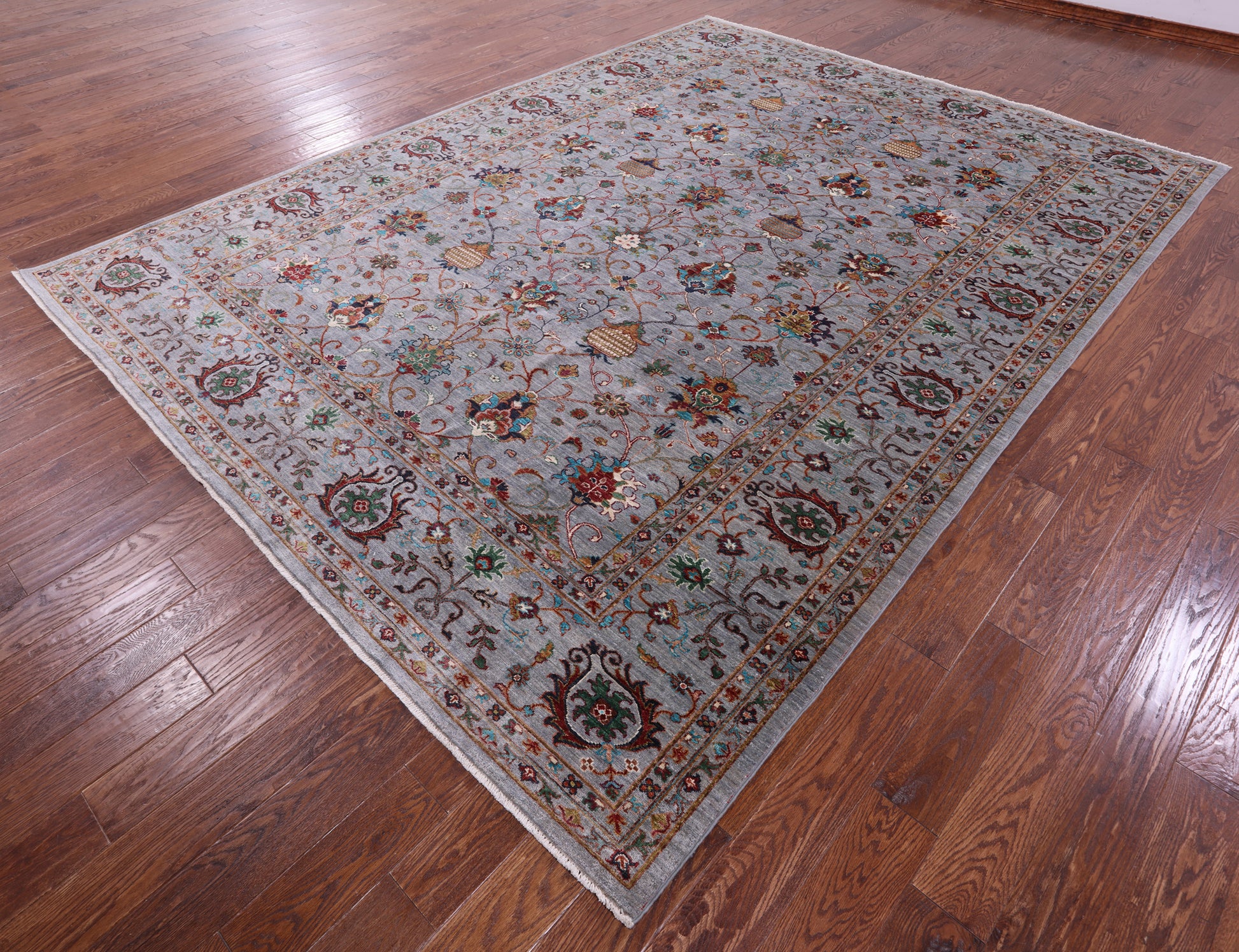 Peshawar Hand Knotted Wool Rug - 8' 10" X 11' 9" - Golden Nile