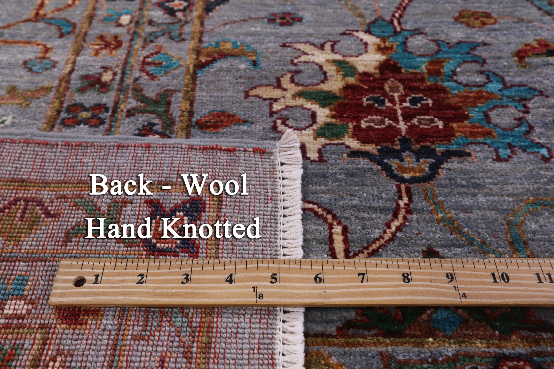 Peshawar Hand Knotted Wool Rug - 8' 10" X 11' 9" - Golden Nile