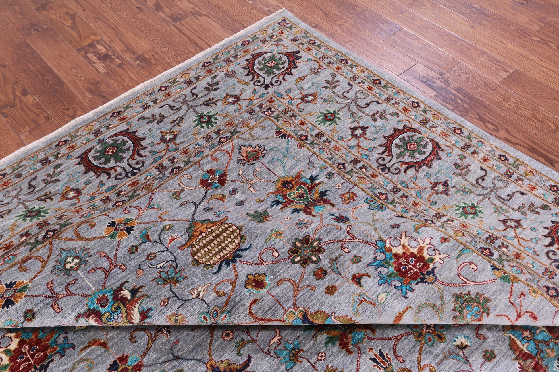 Peshawar Hand Knotted Wool Rug - 8' 10" X 11' 9" - Golden Nile