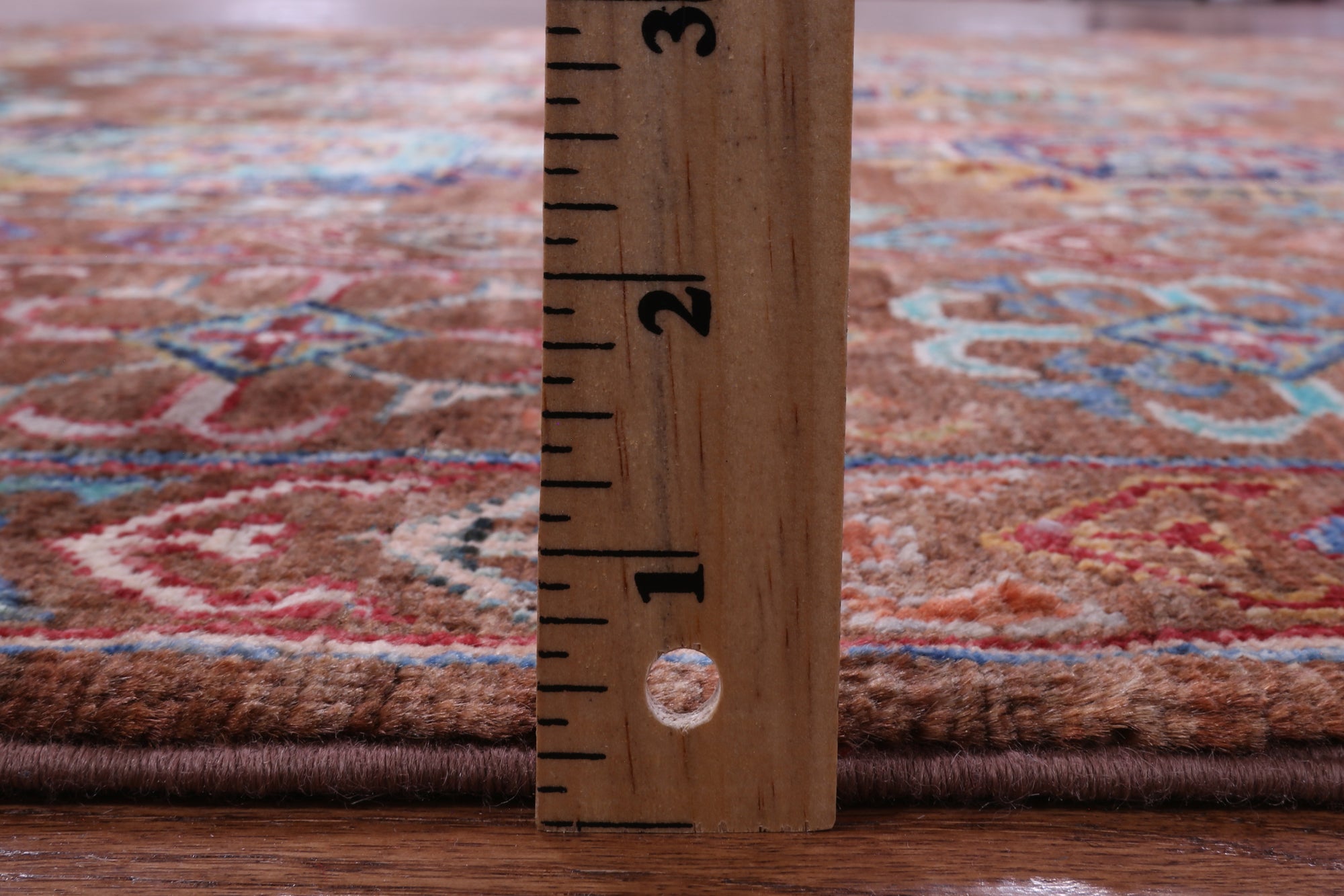 Brown Turkmen Ersari Hand Knotted Wool Rug - 5' 8" X 8' 2" - Golden Nile