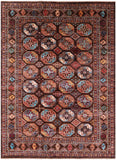 Brown Turkmen Ersari Hand Knotted Wool Rug - 5' 9" X 7' 10" - Golden Nile