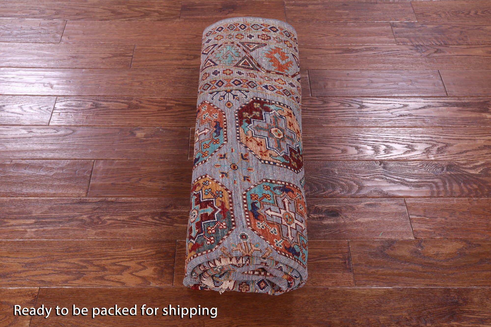 Grey Turkmen Ersari Hand Knotted Wool Rug - 5' 6" X 8' 2" - Golden Nile