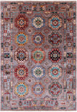 Turkmen Ersari Hand Knotted Wool Rug - 4' 3" X 6' 1" - Golden Nile