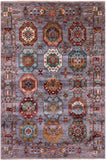Turkmen Ersari Hand Knotted Wool Rug - 4' 0" X 6' 0" - Golden Nile