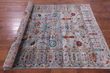 Grey Peshawar Handmade Wool Rug - 5' 8" X 7' 8" - Golden Nile