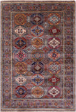 Turkmen Ersari Hand Knotted Wool Rug - 5' 8" X 8' 1" - Golden Nile