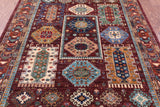Turkmen Ersari Hand Knotted Wool Rug - 5' 1" X 6' 5" - Golden Nile