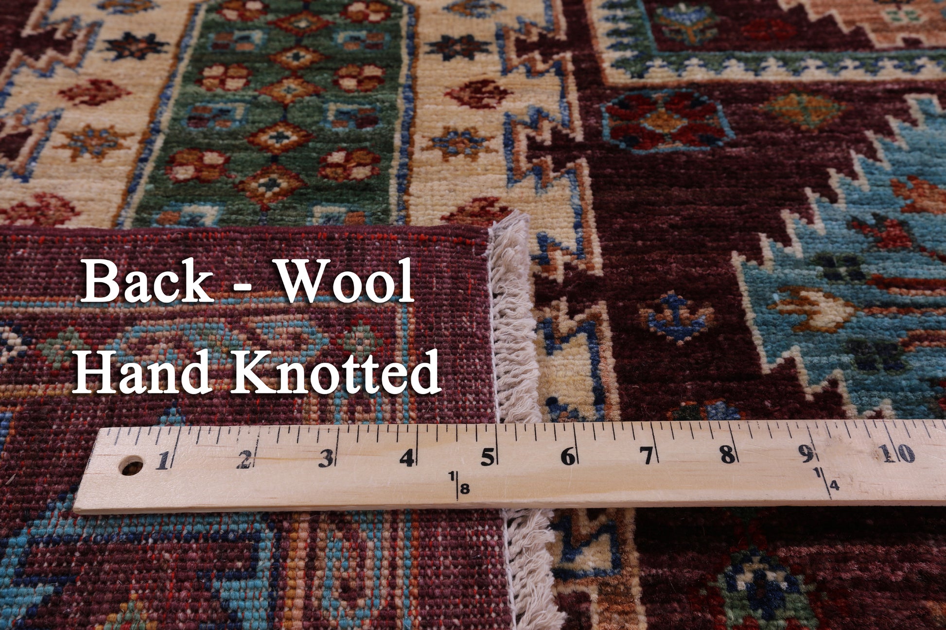 Turkmen Ersari Hand Knotted Wool Rug - 5' 1" X 6' 5" - Golden Nile