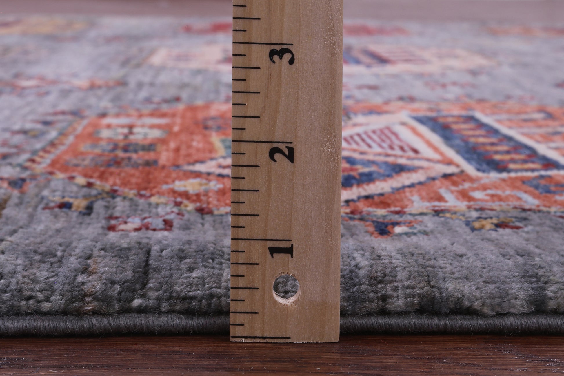 Grey Turkmen Ersari Hand Knotted Wool Rug - 5' 9" X 8' 5" - Golden Nile