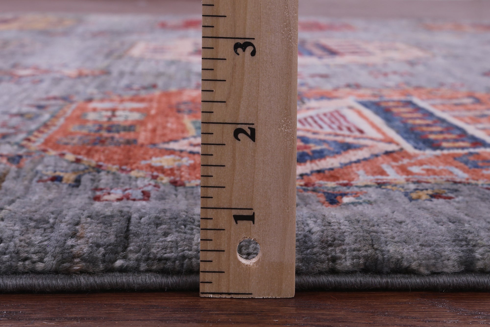 Grey Turkmen Ersari Hand Knotted Wool Rug - 5' 9" X 8' 5" - Golden Nile