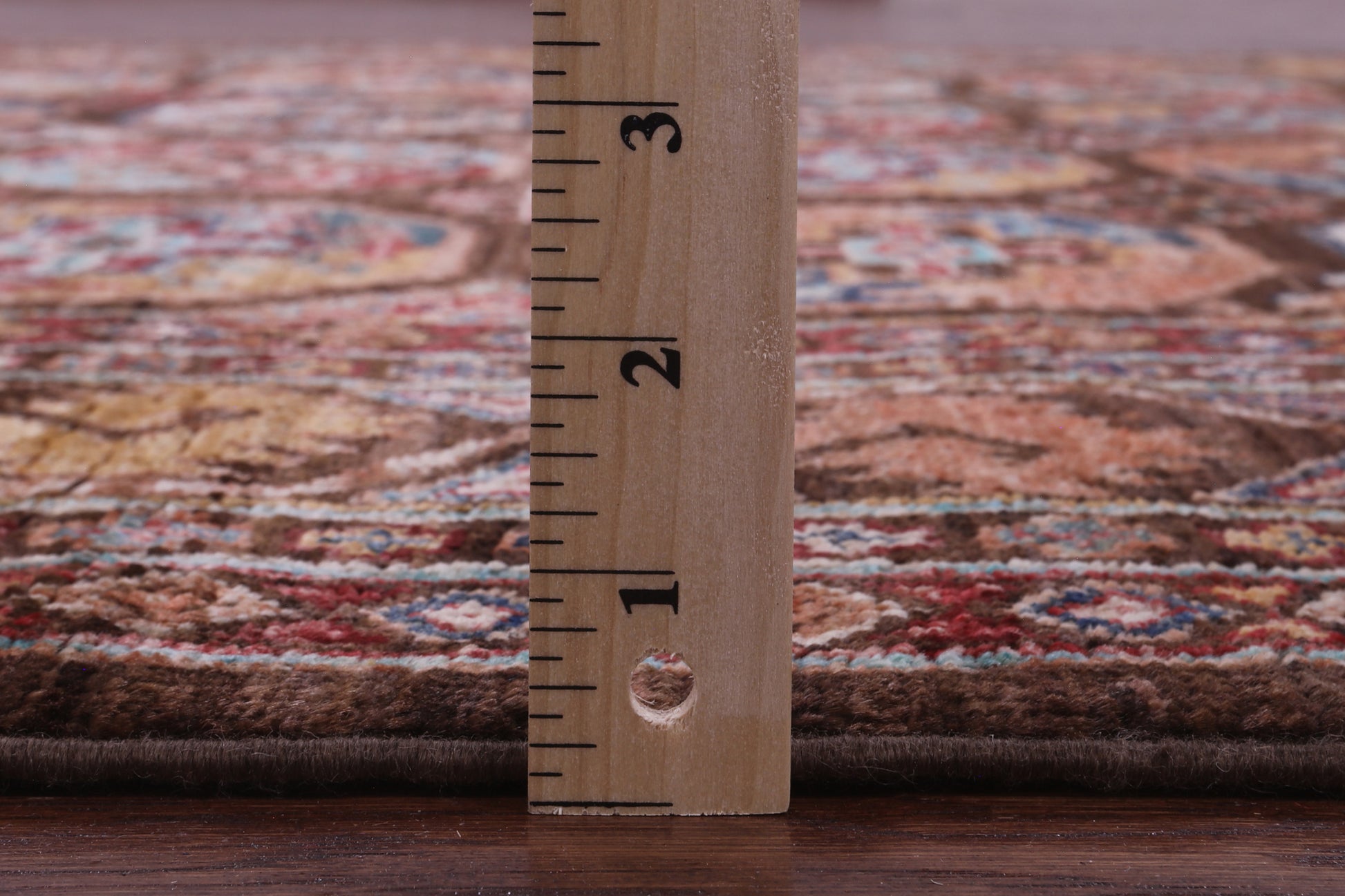 Brown Turkmen Ersari Hand Knotted Wool Rug - 5' 8" X 8' 2" - Golden Nile