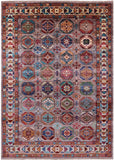 Turkmen Ersari Hand Knotted Wool Rug - 5' 8" X 8' 0" - Golden Nile