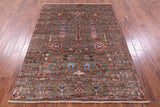 Peshawar Hand Knotted Wool Rug - 4' 10" X 6' 7" - Golden Nile