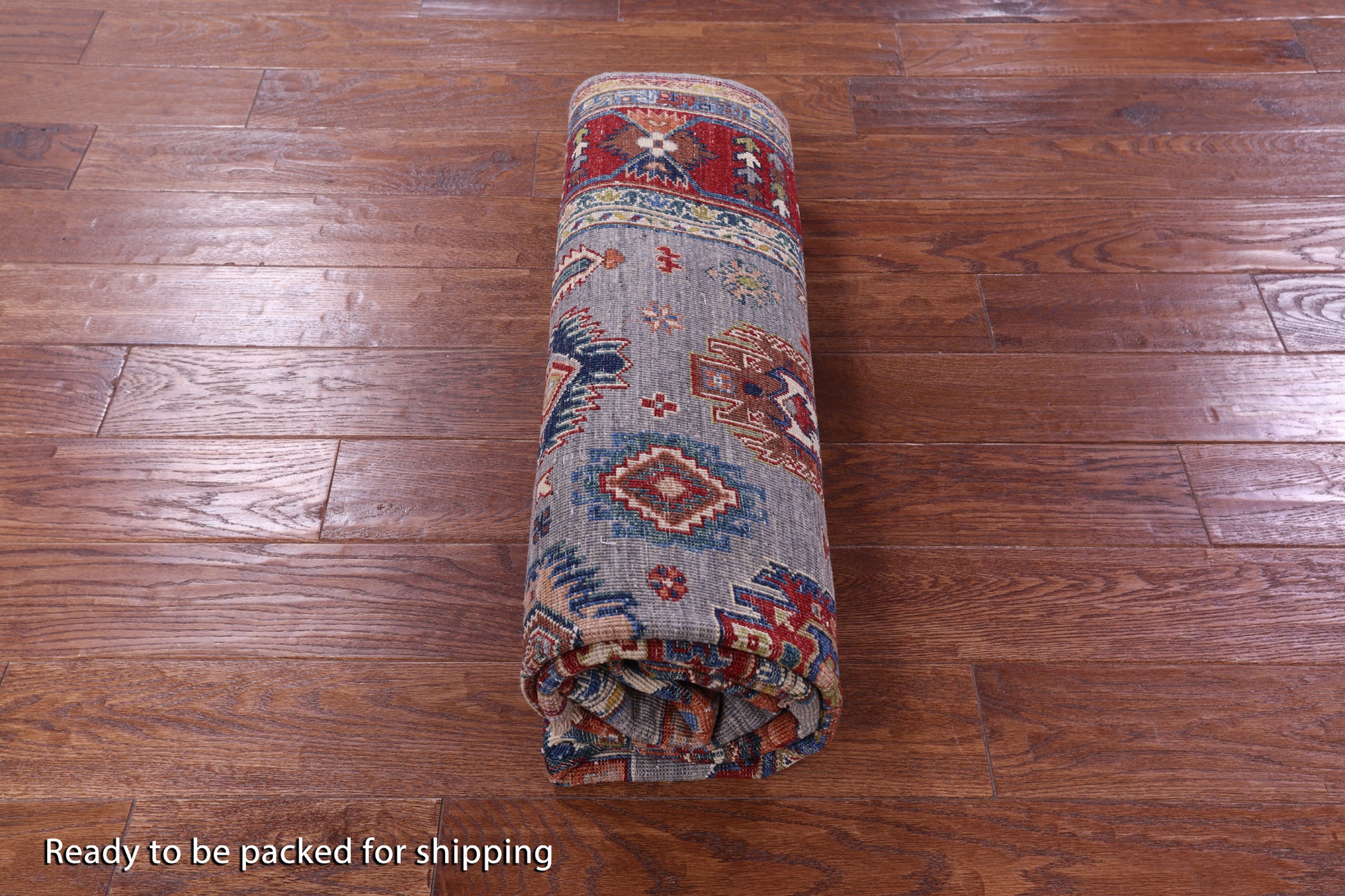 Grey Turkmen Ersari Hand Knotted Wool Rug - 5' 0" X 7' 0" - Golden Nile
