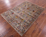 Peshawar Hand Knotted Wool Rug - 5' 1" X 6' 10" - Golden Nile