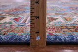 Blue Turkmen Ersari Hand Knotted Wool Rug - 5' 4" X 6' 8" - Golden Nile