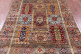 Turkmen Ersari Handmade Wool Rug - 4' 9" X 6' 7" - Golden Nile