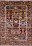 Turkmen Ersari Handmade Wool Rug - 4' 9" X 6' 7" - Golden Nile
