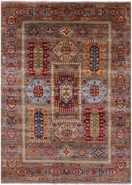 Turkmen Ersari Handmade Wool Rug - 4' 9" X 6' 7" - Golden Nile