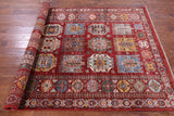 Red Turkmen Ersari Hand Knotted Wool Rug - 4' 11" X 6' 9" - Golden Nile