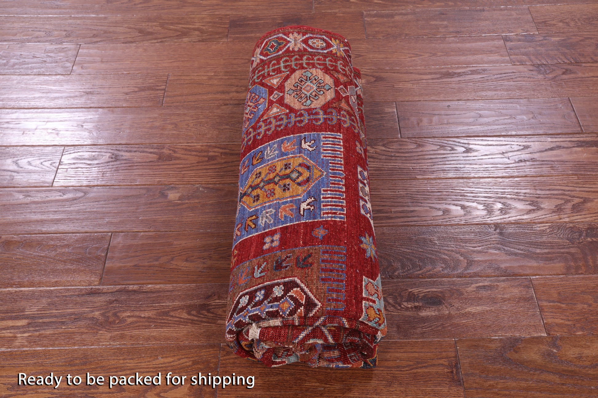 Red Turkmen Ersari Hand Knotted Wool Rug - 4' 11" X 6' 9" - Golden Nile