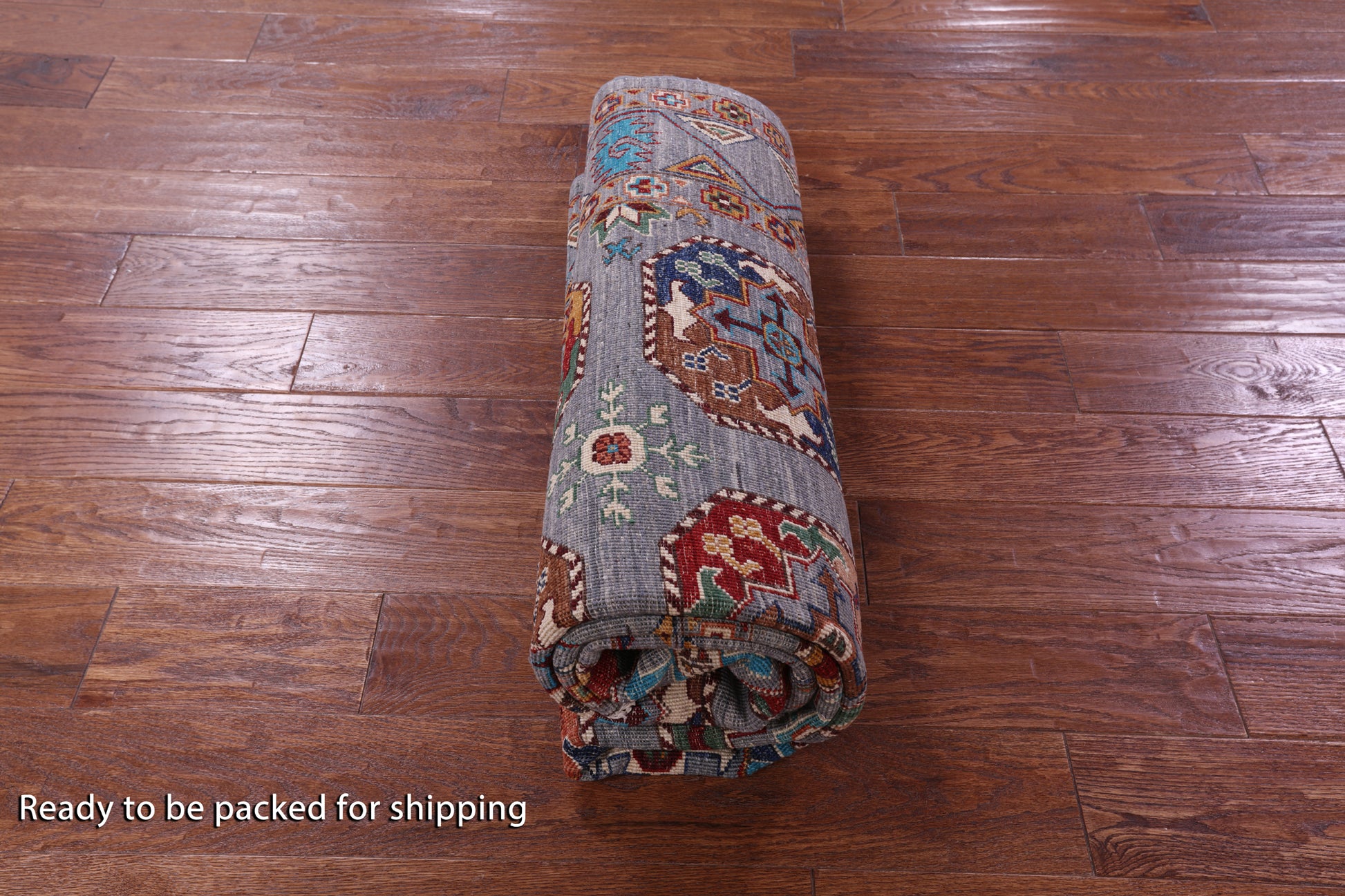 Grey Turkmen Ersari Hand Knotted Wool Rug - 5' 1" X 6' 9" - Golden Nile