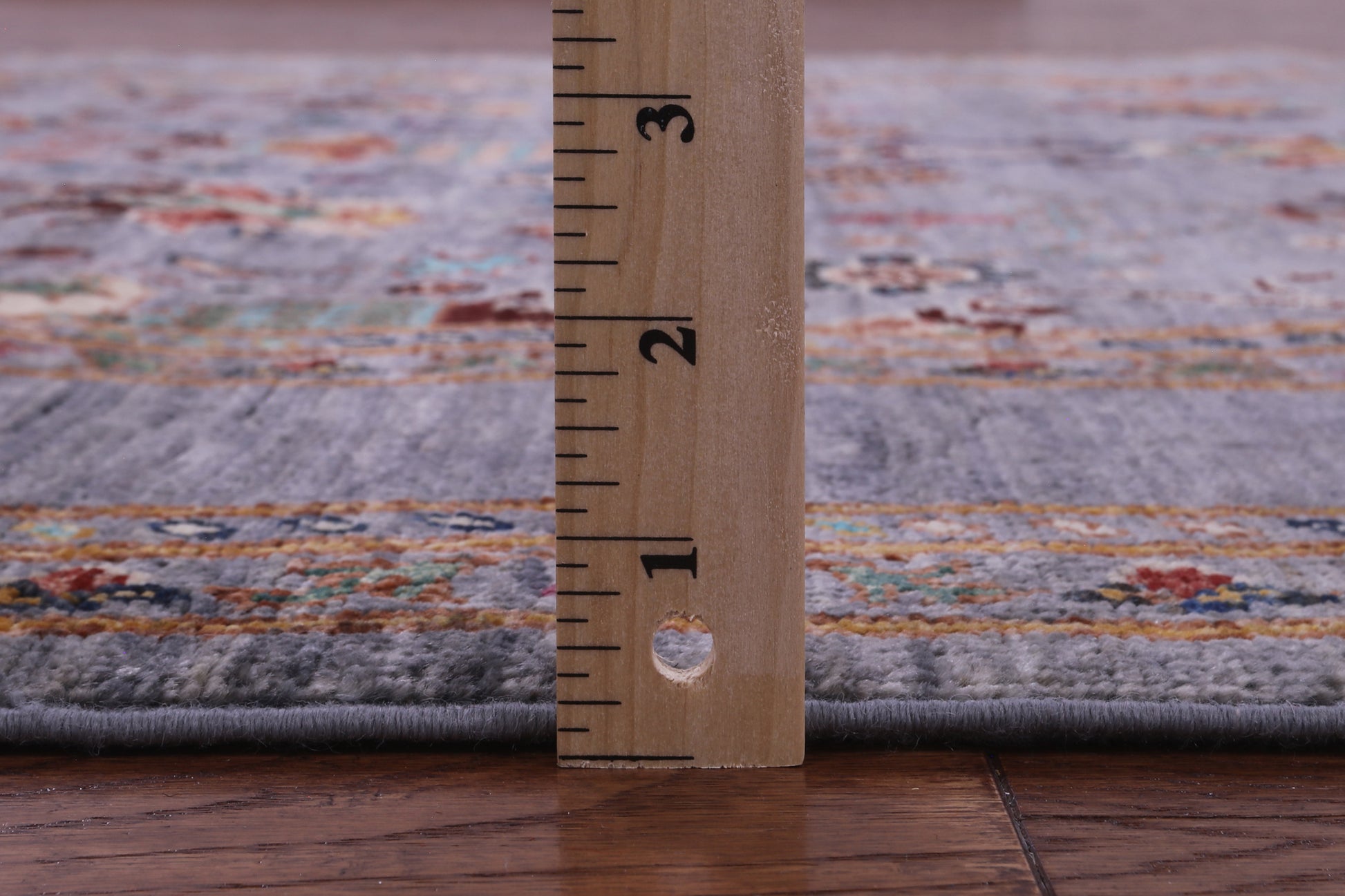 Grey Peshawar Hand Knotted Wool Rug - 5' 0" X 6' 10" - Golden Nile