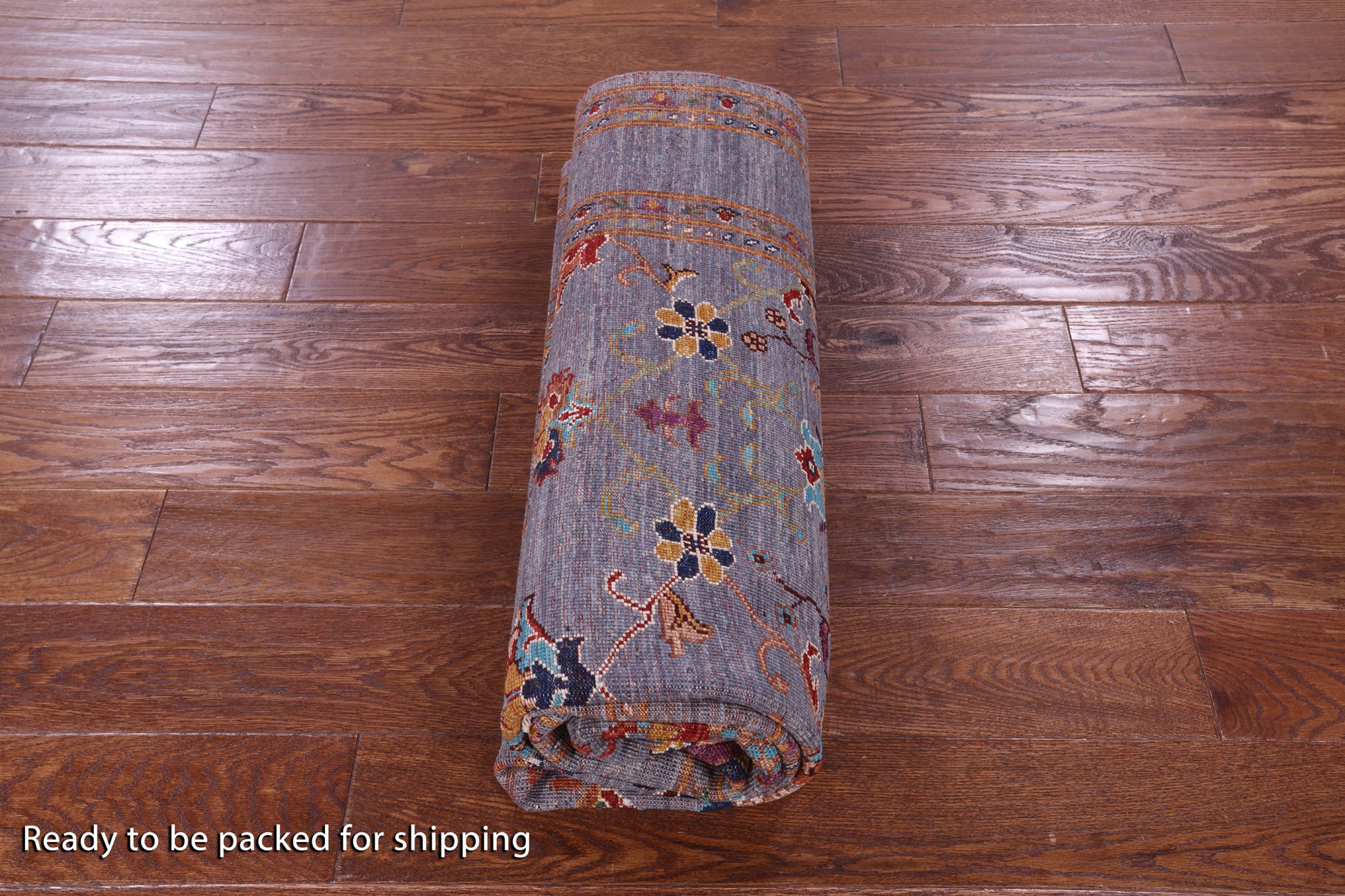 Grey Peshawar Hand Knotted Wool Rug - 5' 0" X 6' 10" - Golden Nile