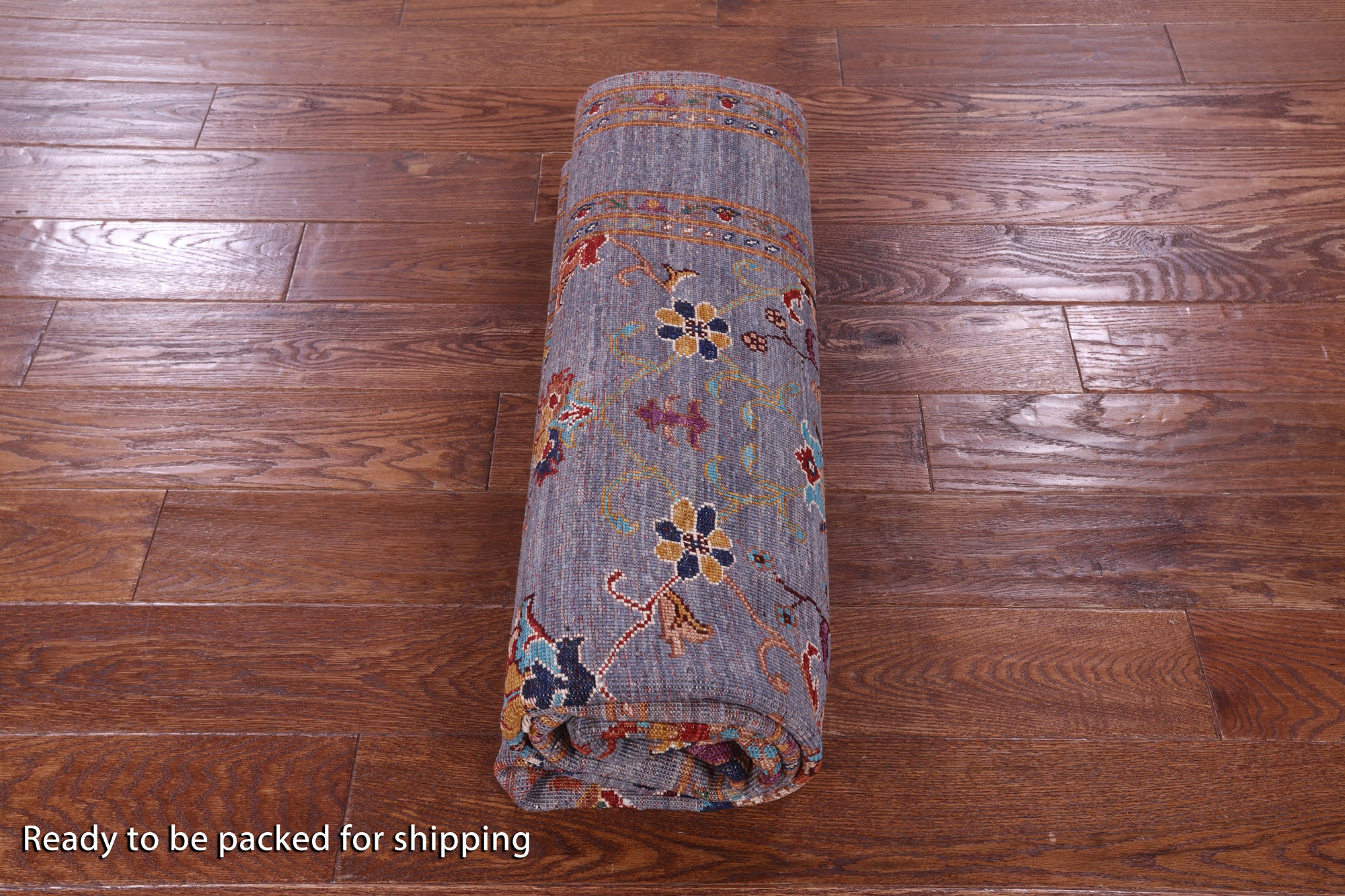 Grey Peshawar Hand Knotted Wool Rug - 5' 0" X 6' 10" - Golden Nile