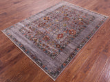 Peshawar Hand Knotted Wool Rug - 4' 10" X 6' 8" - Golden Nile