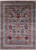 Peshawar Hand Knotted Wool Rug - 4' 10" X 6' 9" - Golden Nile