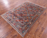 Turkmen Ersari Hand Knotted Wool Rug - 5' 0" X 7' 2" - Golden Nile