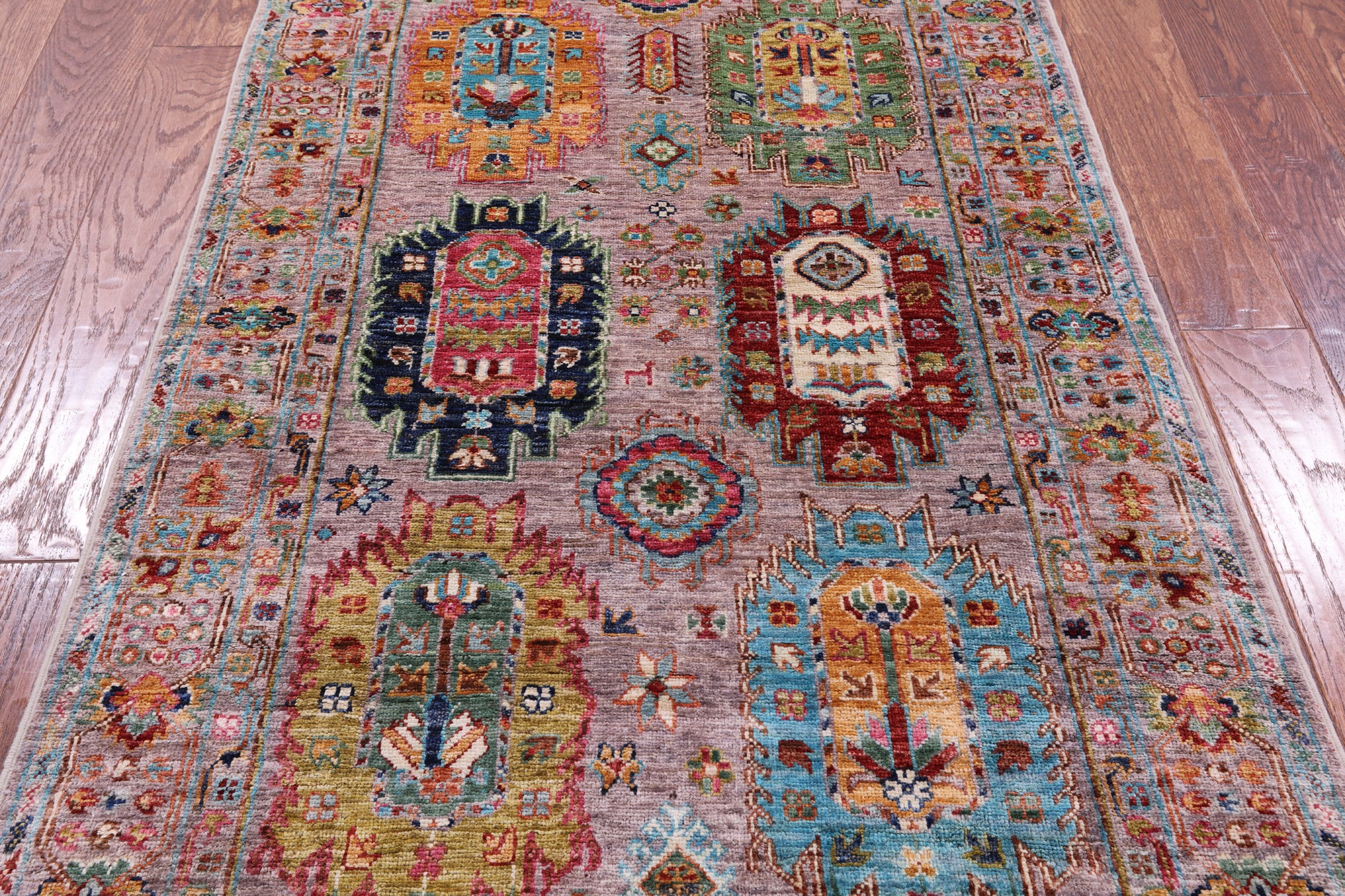 Turkmen Ersari Hand Knotted Wool Rug - 3' 3" X 5' 3" - Golden Nile