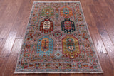 Turkmen Ersari Hand Knotted Wool Rug - 3' 3" X 5' 2" - Golden Nile