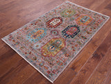 Turkmen Ersari Hand Knotted Wool Rug - 3' 3" X 5' 2" - Golden Nile