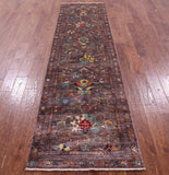 Peshawar Hand Knotted Wool Runner Rug - 2' 9" X 9' 11" - Golden Nile