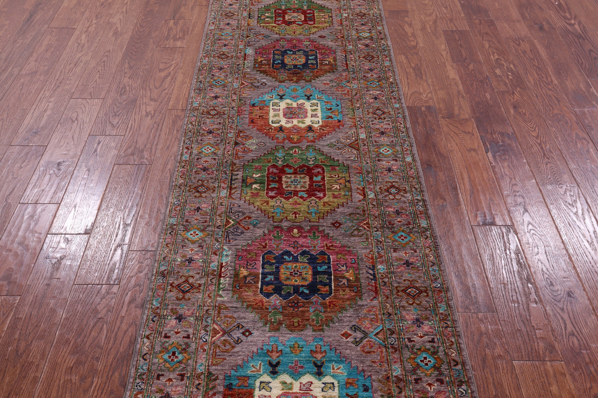 Turkmen Ersari Handmade Wool Runner Rug - 2' 8" X 9' 9" - Golden Nile