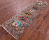 Turkmen Ersari Handmade Wool Runner Rug - 2' 8" X 9' 9" - Golden Nile