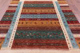 Persian Tribal Gabbeh Hand Knotted Wool Rug - 6' 10" X 9' 11" - Golden Nile